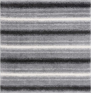 Safavieh Border and Stripe Shag BSP252 Grey / Black Area Rug