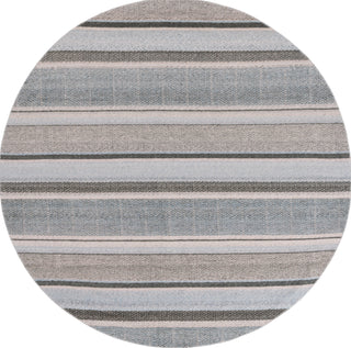 Safavieh Cabo CAB370Z Black / Light Blue Area Rug Round