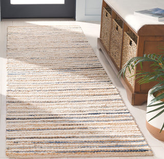 Safavieh Cape Cod CAP151L Natural / Light Blue Area Rug Room Scene Feature