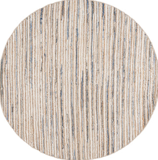 Safavieh Cape Cod CAP151L Natural / Light Blue Area Rug Round