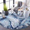 Safavieh Cabana CBN452J Aqua / Navy Area Rug Room Scene