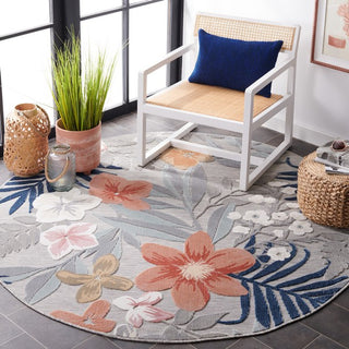 Safavieh Cabana CBN454G Grey / Rust Area Rug Room Scene