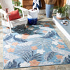 Safavieh Cabana CBN456M Blue / Grey Area Rug Room Scene