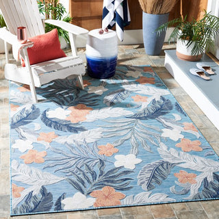 Safavieh Cabana CBN456M Blue / Grey Area Rug Room Scene