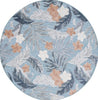 Safavieh Cabana CBN456M Blue / Grey Area Rug Round