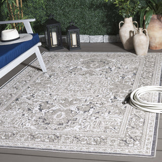 Safavieh Cabana CBN636F Grey / Ivory Area Rug Room Scene Feature