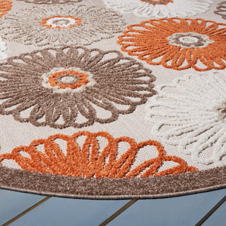 Safavieh Cabana CBN676C Beige / Orange Area Rug Detail