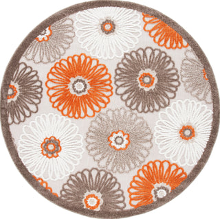 Safavieh Cabana CBN676C Beige / Orange Area Rug Round