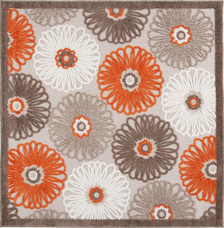 Safavieh Cabana CBN676C Beige / Orange Area Rug Square