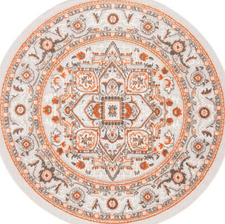 Safavieh Cabana CBN680B Beige / Orange Area Rug Round