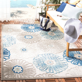 Safavieh Cabana CBN801F Grey / Blue Area Rug Room Scene