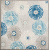 Safavieh Cabana CBN801F Grey / Blue Area Rug Square