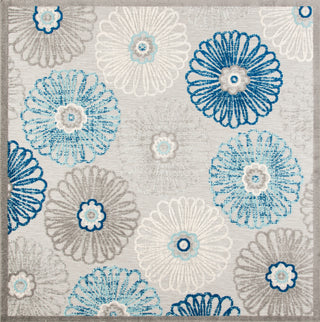 Safavieh Cabana CBN801F Grey / Blue Area Rug Square