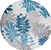 Safavieh Cabana CBN814F Grey / Blue Area Rug Round