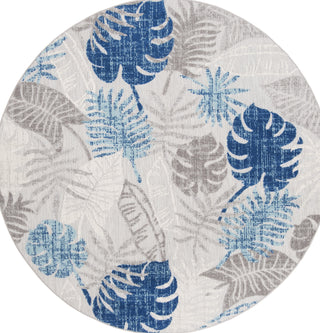 Safavieh Cabana CBN831F Grey / Blue Area Rug Round