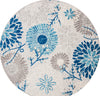 Safavieh Cabana CBN832F Grey / Blue Area Rug Round