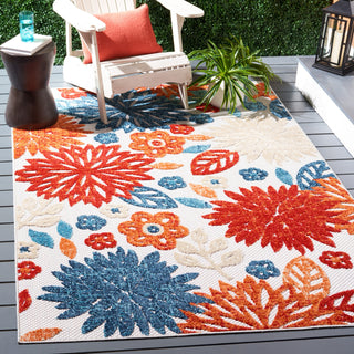 Safavieh Cabana CBN833A Creme / Red Area Rug Room Scene