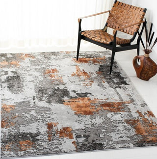 Safavieh Craft CFT820P Grey / Orange Area Rug Room Scene