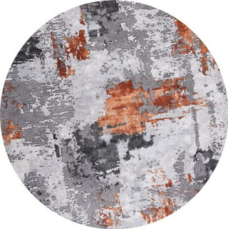 Safavieh Craft CFT820P Grey / Orange Area Rug Round