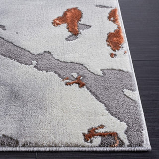 Safavieh Craft CFT852G Grey / Orange Area Rug Detail