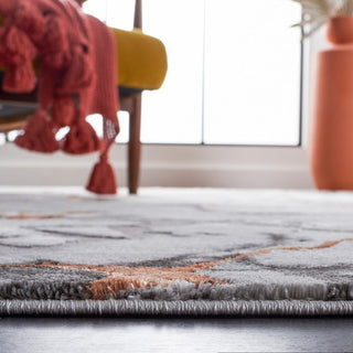 Safavieh Craft CFT852G Grey / Orange Area Rug Detail