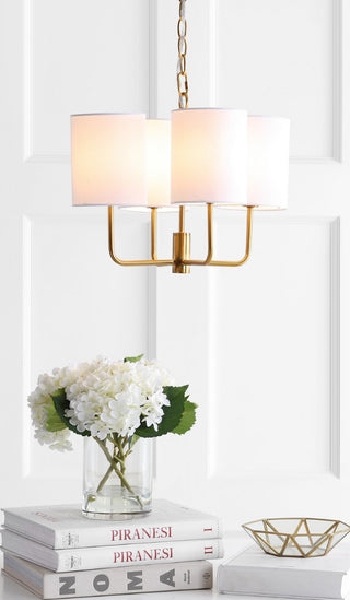 Safavieh Elias CHA4009A Brass Lamp Room Scene On Feature