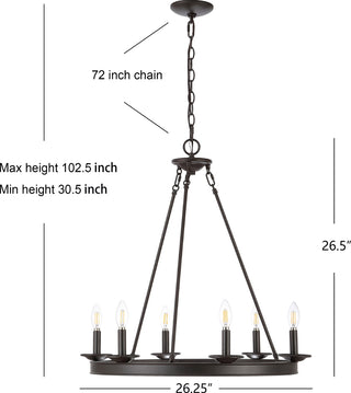 Safavieh Joris CHA4015A Oil Rub Bronze Lamp main image