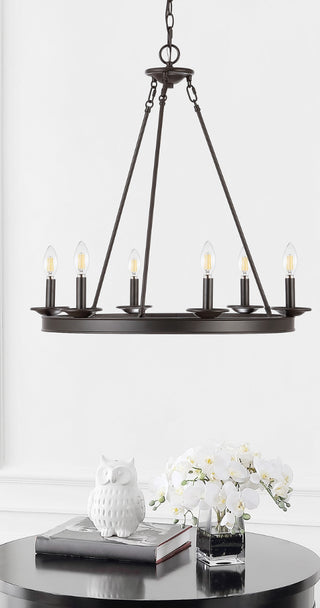 Safavieh Joris CHA4015A Oil Rub Bronze Lamp Room Scene Off Feature