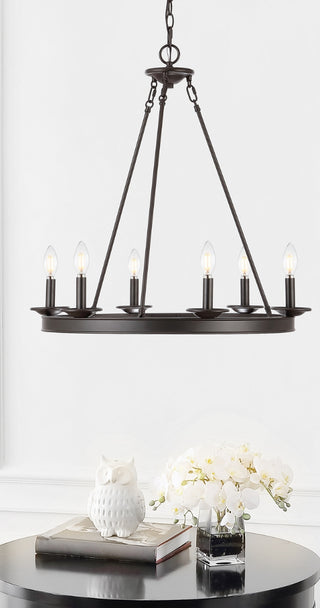 Safavieh Joris CHA4015A Oil Rub Bronze Lamp Room Scene On Feature