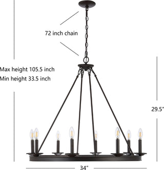 Safavieh Fauna CHA4016A Oil Rub Bronze Lamp main image