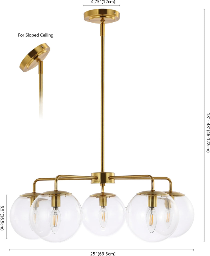 Safavieh Negara CHA4023A Brass / Clear Lamp main image