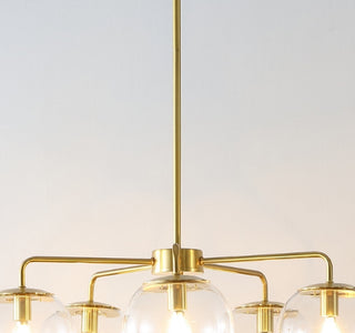 Safavieh Negara CHA4023A Brass / Clear Lamp Room Scene On Feature