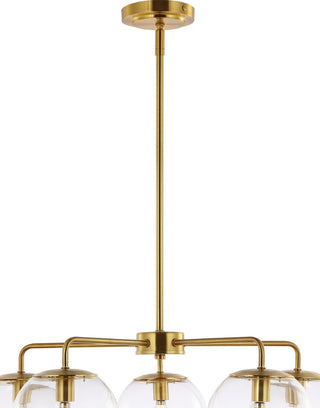 Safavieh Negara CHA4023A Brass / Clear Lamp Main On