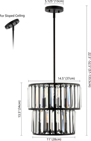 Safavieh Crissa CHA4025A Black / Clear Lamp main image