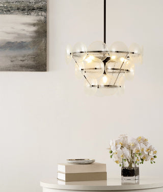 Safavieh Landreth CHA4026A Black / Clear Lamp Room Scene On Feature