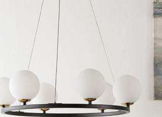 Safavieh Pomona CHA4027A Black / White Lamp Room Scene Off Feature