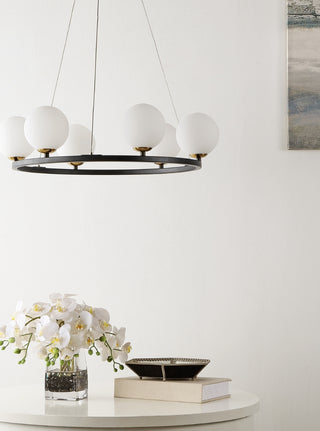 Safavieh Pomona CHA4027A Black / White Lamp Room Scene Off Feature
