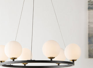Safavieh Pomona CHA4027A Black / White Lamp Room Scene On Feature