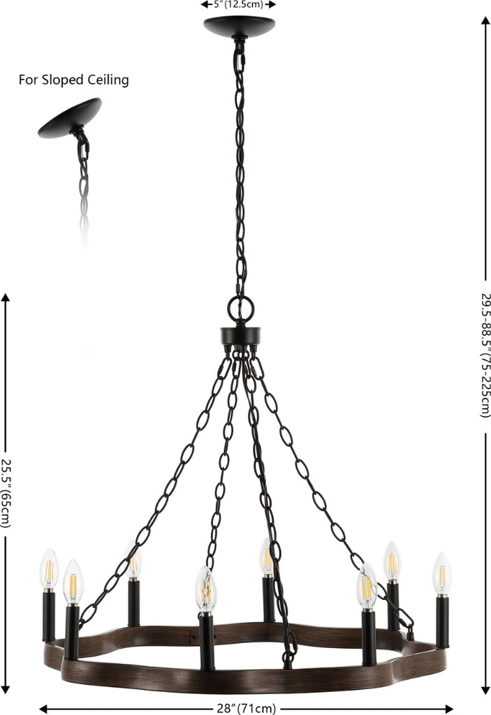 Safavieh Brookville CHA4042A Dark Walnut / Black Lamp main image