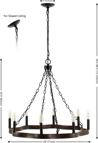 Safavieh Brookville CHA4042A Dark Walnut / Black Lamp main image