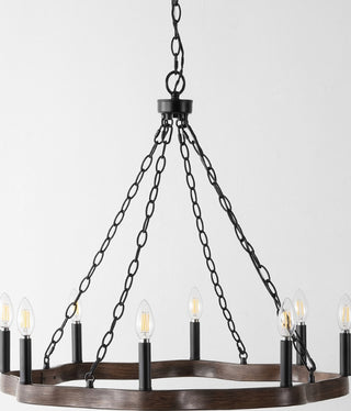 Safavieh Brookville CHA4042A Dark Walnut / Black Lamp Room Scene Off Feature