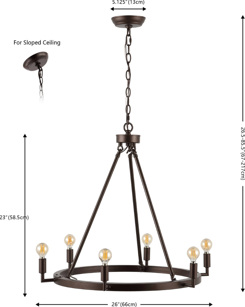 Safavieh Nevada CHA4054A Oil Rub Bronze Lamp main image