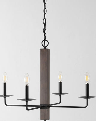 Safavieh Oakly CHA4059A Black / Walnut Lamp Room Scene Off Feature