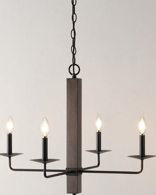 Safavieh Oakly CHA4059A Black / Walnut Lamp Room Scene On Feature