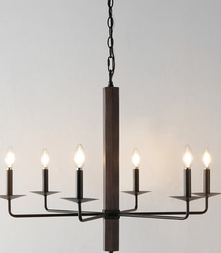 Safavieh Penbrook CHA4060A Black / Walnut Lamp Room Scene On Feature