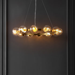 Safavieh Rylian CHA4063C Brass Lamp Room Scene On Feature