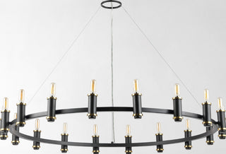 Safavieh Poitier CHA4065A Black / Brass Lamp Room Scene Off Feature