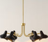 Safavieh Mykola CHA4071A Black / Brass Lamp Room Scene On Feature