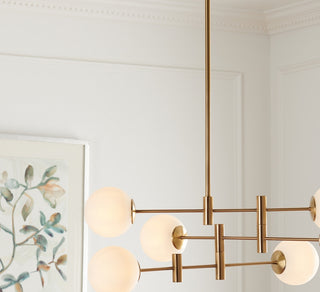 Safavieh Gideon CHA7000A Brass Lamp Room Scene On Feature