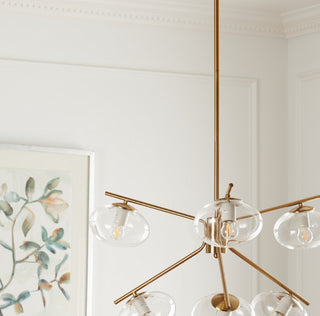 Safavieh Bartoli CHA7009A Brass Lamp Room Scene Off Feature